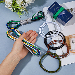 16Pcs 8 Colors PVC Trash Can Rubber Bands&nbsp;AJEW-FH0007-06