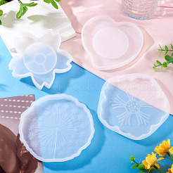 4Pcs 4 Styles Cup Mat Silicone Molds&nbsp;SIL-BG0001-01