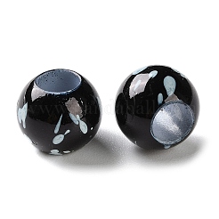 Spray Painted ABS Plastic European Beads&nbsp;KY-G033-01B-11