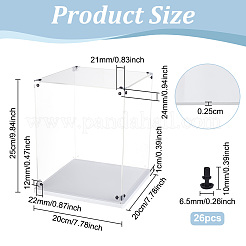 Transparent Acrylic Minifigures Display Case&nbsp;ODIS-WH0043-92A