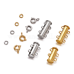 Brass Magnetic Slide Lock Clasps&nbsp;KK-TA0007-17