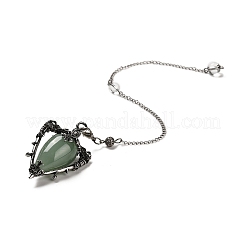 Mixed Gemstone Triangle Dowsing Pendulum Pendants&nbsp;G-G022-01AS