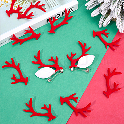 36Pcs 2 Styles Velvet and Plastic Antler Snowman Hand Branch&nbsp;FIND-GF0007-09A