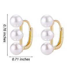 Triple Shell Pearl Beaded Hoop Earrings&nbsp;JE1001A
