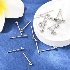Tarnish Resistant Original Color Stainless Steel Stud Earring Findings&nbsp;X-STAS-Q036-1
