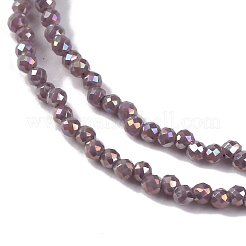Transparent Electroplate Glass Beads Strands&nbsp;EGLA-H107-01A-B05