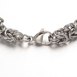 Tarnish Resistant 304 Stainless Steel Byzantine Chains Bracelets&nbsp;STAS-L149-14