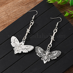Alloy Moth Dangle Earrings&nbsp;HA9176-1