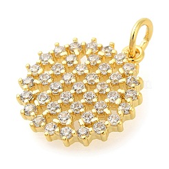 Rack Plating Brass Micro Pave Cubic Zirconia Pendants&nbsp;KK-S396-29G