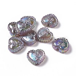 UV Plating Rainbow Iridescent Acrylic Beads&nbsp;X-OACR-E007-03