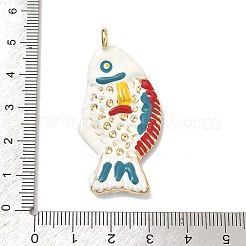 Brass Enamel Pendants&nbsp;X-KK-Z153-06G-02