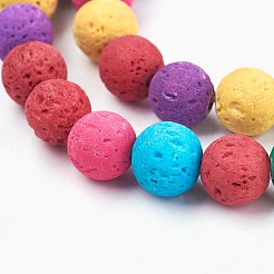 Natural Lava Rock Beads Strands&nbsp;G-I204-A-8mm