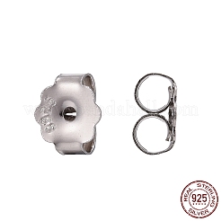 Anti-Tarnish Rhodium Plated 925 Sterling Silver Ear Nuts&nbsp;STER-K167-039P