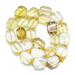 Natural Lemon Quartz(Heated) Beads Strands&nbsp;G-K245-J03-B01