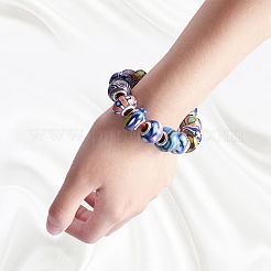 34Pcs 17 Colors Handmade Polymer Clay European Beads&nbsp;CLAY-SZ0001-52