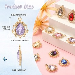 24Pcs 12 Colors Alloy Pendants&nbsp;PALLOY-CJ0002-25