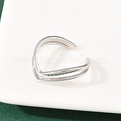 304 Stainless Steel Cuff Open Rings&nbsp;RJEW-Z125-02P