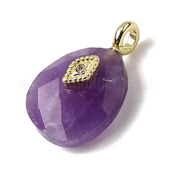 Natural Amethyst Pendants&nbsp;G-Z090-01G-02