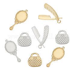 12Pcs 6 Style 304 Stainless Steel Pendants&nbsp;STAS-UN0027-36