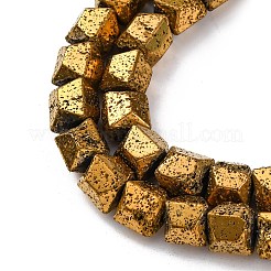 Electroplated Natural Lava Rock Beads Strands&nbsp;G-A256-D01-01E