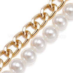 Double-strand Aluminum Chain Bag Handles&nbsp;FIND-WH0111-64LG