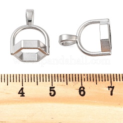 Non-Tarnish 304 Stainless Steel Bead Cap Bails&nbsp;X-STAS-L082-016P