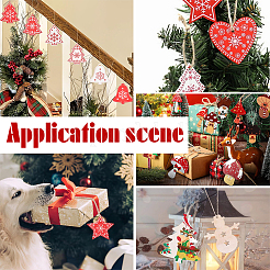 80Pcs 8 Styles Christmas Theme Wood Pendants&nbsp;WOOD-SC0001-81