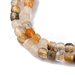 Natural Gold Rutilated Quartz Beads Strands&nbsp;G-RM241221-K2
