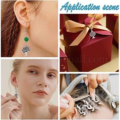 18Pcs 6 Style Hedgehog & Squirrel & Leaf & Pine Cone Tibetan Style Charms Locking Stitch Marker&nbsp;HJEW-PH01552