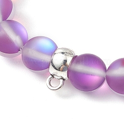 8mm Round Synthetic Moonstone Beaded Stretch Bracelets Making&nbsp;BJEW-JB11394