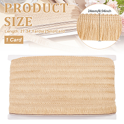 25M Polyester Tassel Lace Ribbon&nbsp;OCOR-WH0082-192A