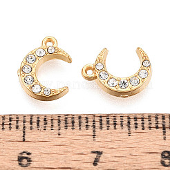 304 Stainless Steel Rhinestone Charms&nbsp;STAS-N110-44G