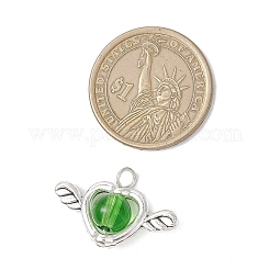 Alloy Glass Pendants&nbsp;PALLOY-JF04124-01
