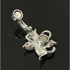 Brass Fold Over Magnetic Clasps&nbsp;X-KK-C2917-N