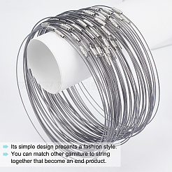 50Pcs 201 Stainless Steel Wire Necklace Cord&nbsp;TWIR-UN0001-09