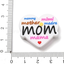 Mother's Day Silicone Focal Beads&nbsp;SIL-G013-01G