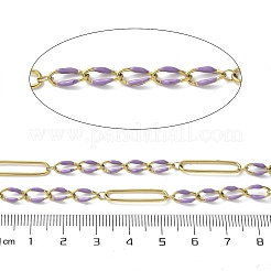 304 Stainless Steel Enamel Figaro Chains&nbsp;CHS-U003-02G-02