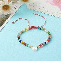 Electroplate Glass Braided Bead Bracelets for Kids&nbsp;BJEW-JB06361-02