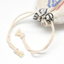Printed Polycotton(Polyester Cotton) Packing Pouches Drawstring Bags&nbsp;ABAG-T004-10x14-14