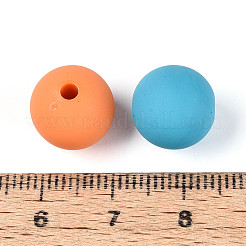 Frosted Opaque Acrylic Beads&nbsp;FACR-T008-04M-02