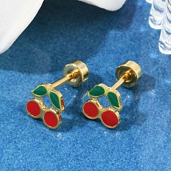 Cherry Ear Fake Plugs&nbsp;EJEW-H105-37G
