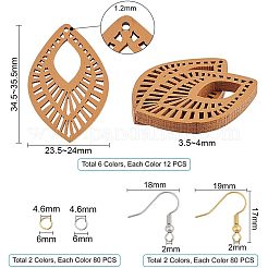 DIY Leaf Earring Making Kits&nbsp;DIY-NB0004-05