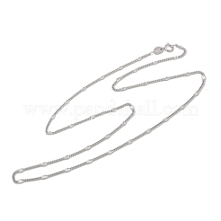 925 Sterling Silver Oval Twisted Chain Necklaces&nbsp;NJEW-H056-01C-P