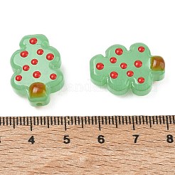 Christmas Theme Transparent Glass Enamel Beads&nbsp;LAMP-B028-02
