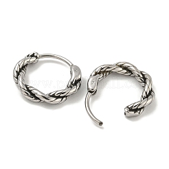 316 Surgical Stainless Steel Hoop Earrings&nbsp;EJEW-D096-19D-AS