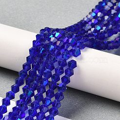 Transparent Electroplate Glass Beads Strands&nbsp;GLAA-F029-2mm-D06