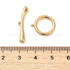 Brass Pave Clear Cubic Zirconia Toggle Clasps&nbsp;KK-M270-01G