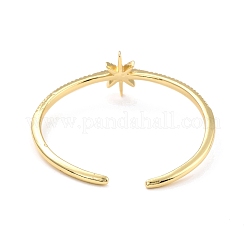 Star Cubic Zirconia Cuff Bangle&nbsp;BJEW-I298-11G