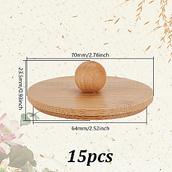 15Pcs Bamboo Lid&nbsp;FIND-BC0013-21
