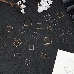Square Brass Linking Rings&nbsp;KK-SC0001-76